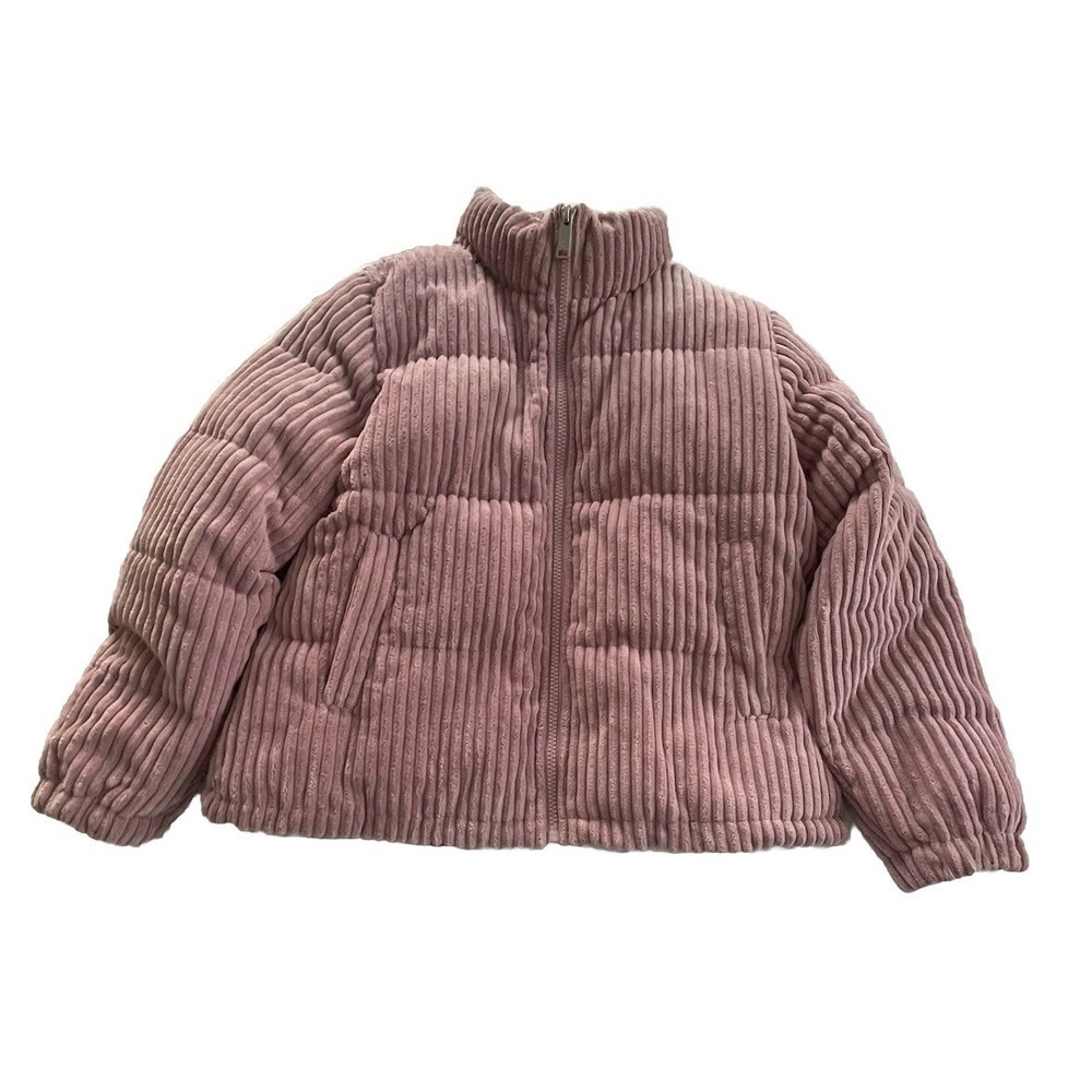 KOOLABURRA by UGG Sz Large Pink Corduroy Puffer Jacket Quilted Full Zip